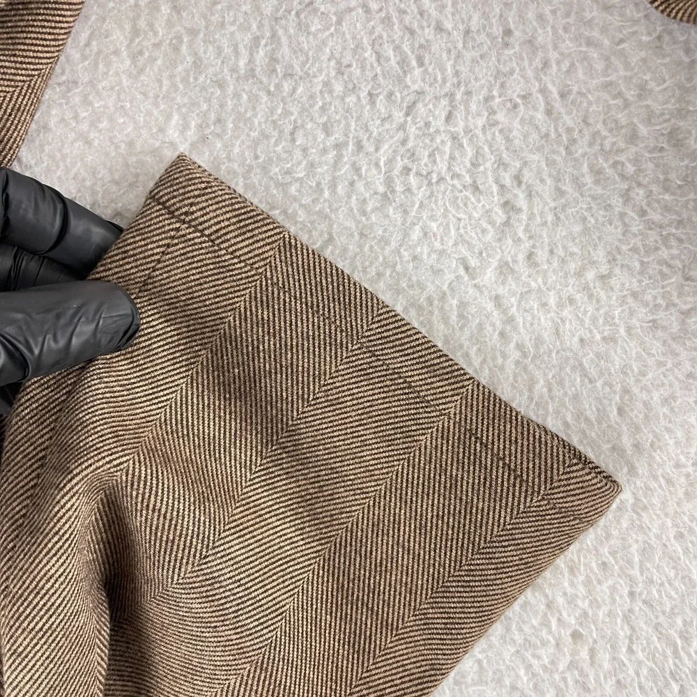 Dondup Brown Dress Pants Mens Size 32 Tweed Straight Leg Work Made in Italy‎